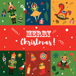 Nutcracker. Cute Christmas vector card. 