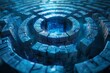 An intricate 3D labyrinth located at the outskirts of a massive black hole
