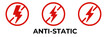 anti static Electric Power and Thunder Flash Bolt Vector Icon