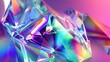 iridescent 3d abstract shape with prismatic colors futuristic concept illustration