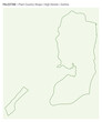 Palestine plain country map. High Details. Outline style. Shape of Palestine. Vector illustration.