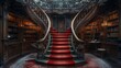 Grand Library Staircase of Enlightenment, generative ai