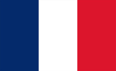 Wall Mural - French flag, vector illustration. The national flag of France