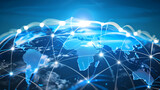 Fototapeta  - Digital Representation of Global Network Connections