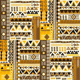 Fototapeta Koty - Ethnic motifs in doodle style seamless pattern