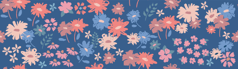 Floral background for textile, swimsuit, pattern covers, surface, wallpaper, gift wrap.
