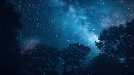 Wall Mural - magic of the nighttime sky with a blanket of stars scattered across the velvety darkness, depicted in stunning full ultra HD high resolution photography.