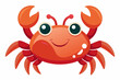 Cute Crab Sideways gradient illustration in white background