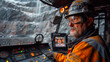 © Anna - Experienced miner operating heavy machinery with focus and expertise.