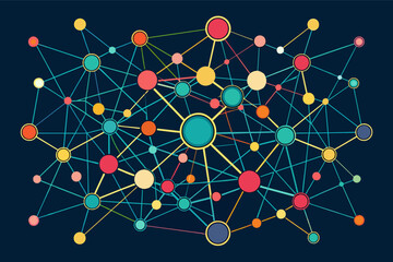 Leinwandbilder - Intricate network of intersecting lines and nodes