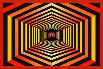 Leinwandbilder - Optical illusion with contrasting shapes