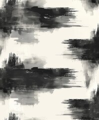 Poster - Monochrome abstract painting