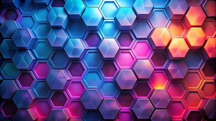 Wall Mural - abstract background with hexagons