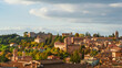Perugia historic center old and beautiful skyline at sunset