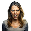 © DesignVectX - Angry young woman screaming with a frustrated expression