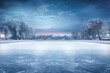 An abstract blurred depiction of an ice rink, evoking the joy and celebration of the winter season and Christmas.