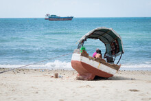 Fishing Boat In Zanzibar Beach