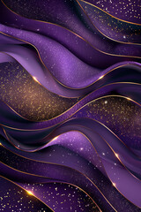 Sticker - luxury wavy background with glittering decor