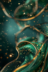 Sticker - luxury wavy background with glittering decor