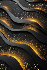 Wall Mural - luxury wavy background with glittering decor