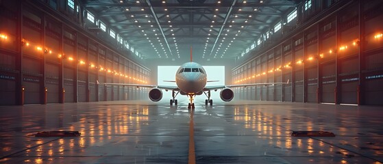 Getting the Cargo Plane Ready for Shipping Packages at a Freight Logistics Center. Concept Freight Logistics, Cargo Plane Preparation, Shipping Packages, Logistics Center Operations