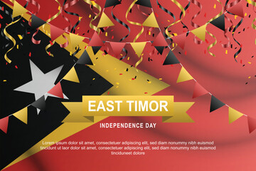 Wall Mural - East Timor Independence Day background.