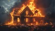 An insured house burns down, fire insurance
