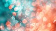Soft Pastel Bokeh Background in Mint, Peach, and Silver Generative AI