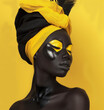 portrait of a black and yellow person