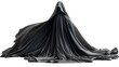 Phantom-like dress billowing in the absence of figures, isolated on transparent background.PNG File. 