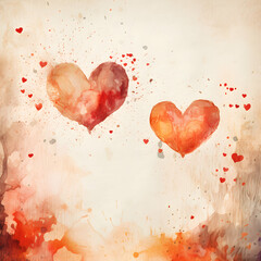 Wall Mural - grunge valentine background with red heart