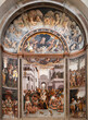 MILAN, ITALY - MARCH 4, 2024: The renaissance fresco of Martyrdom of St. Catherine in the church  Chiesa di San Nazaro in Brolo by Bernardino Lanino (1548-1549).