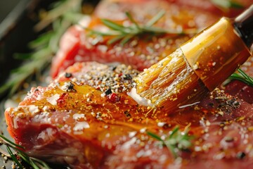Wall Mural - Grilled Meat Close Up