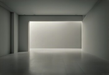 Wall Mural - Blank Room Nobody Nothing Minimalist White Mockup Empty Product