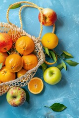 Basket of Oranges and Apples