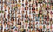 © Prostock-studio - Vibrant portrait collage, diversity illustration, portraits of men and women