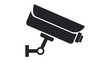 Surveillance camera Icon. Vector isolated editable black and white illustration