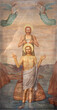 MILAN, ITALY - MARCH 7, 2024: The fresco of Baptism of  Jesus in the main apse of church Chiesa di San Vito in Gianbellino by Antonio Martinotti (1957).