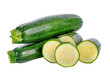 fresh green zucchini with slice transparent png