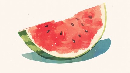 Canvas Print - An image of a watermelon symbol set against a clean white backdrop