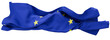 European Union Flag Rippling in the Wind with a Circle of Golden Stars