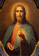 MILAN, ITALY - MARCH 4, 2024: The painting of Heart Jesus in the church Chiesa di San Bartolomeo by Osvaldo Bignami (1889).