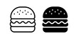 © Kosong - Burger icon set. flat illustration of vector icon