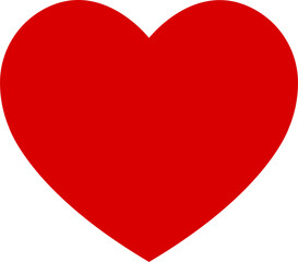 Wall Mural - red heart flat icon, symbol of love