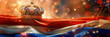 © Prasanth - Banner featuring the Dutch Kingdom flag waving proudly with a golden crown atop it, symbolizing national unity and royal heritage for Dutch King's Day National Holiday