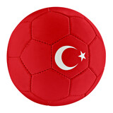 Fototapeta Tulipany - Soccer ball with Turkey team flag isolated on white
