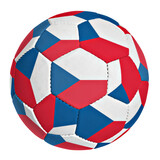 Fototapeta Tulipany - Soccer ball with Czechia team flag isolated on white