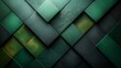Green and black abstract patterns are light patterns with gradients on a black and dark diagonal background with soft tech diagonal texture.