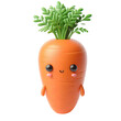 Smiling Cartoon Carrot 3d render