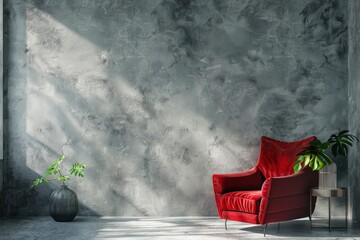Wall Mural - Photo of modern interior design empty wall mockup. Generate AI image